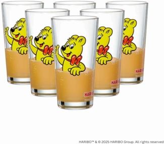 Ritzenhoff & Breker Haribo Thumbs Up Trinkglas 380 ml 6er Set Orange - DS