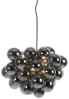Qazqa Pendelleuchte Uvas, ohne Leuchtmittel, G9, Schwarz, Design, Glas, 8-flammig
