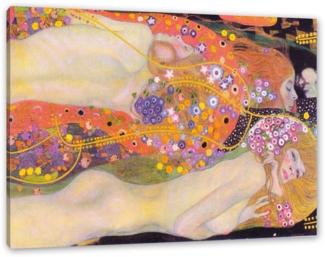 Pixxprint Leinwandbild Gustav Klimt - Wasserschlangen II, Gustav Klimt - Wasserschlangen II (1 St), Leinwandbild fertig bespannt, inkl. Zackenaufhänger