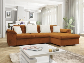 Ecksofa Diana Premium (Farbe: Piano 21 + Piano 21 + Mokka 03, Seite: Rechts)