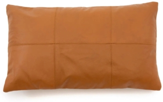 Der Six Panel Leder Kissenbezug - Kamel - 30x50 - Kamel - 30x50x1cm