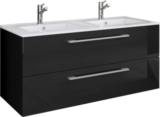 VCM Badmöbel Waschtisch Budasi 917542 Schwarz H. 51 x B. 112 x T. 46 cm