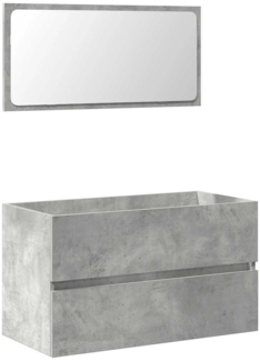 vidaXL Badschrank mit Spiegel Betongrau Holzwerkstoff 856376