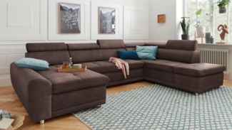 sit&more Wohnlandschaft Riva U-Form, wahlweise mit Bettfunktion