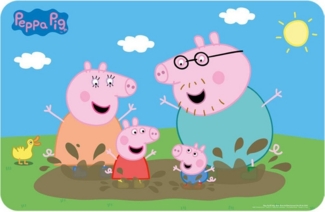Peppa Pig Tischdecke Peppa Wutz Mud Bath Tischset 43x28 cm (1-tlg)