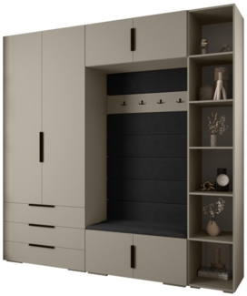 ABIKS MÖBEL Kompaktgarderobe INOVA 1 SATZ 10 Möbelset, Garderobe mit Kleiderstange und Regalen
