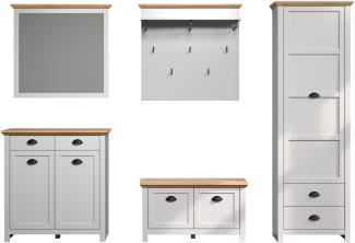 Garderobe Set Landside in grau und Eiche 267 x 201 cm