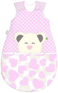Odenwälder 1539 Jersey Schlafsack Mucki Air Smart Hearts Light Pink