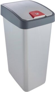 Keeeper 'Magne' Abfalleimer, Kunststoff, Silber / Anthrazit, 45 Liter