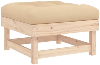 vidaXL Gartenhocker mit Kissen Massivholz Kiefer 825436