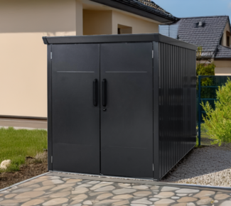 Westmann Fahrradgarage "Velos 2", schwarz, 222 x 133 x 151 cm (L x B x H)