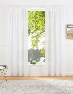 LeGer Home by Lena Gercke Vorhang Lanea (1 St), Multifunktionsband, halbtransparent, Leinenoptik, 1 Schal, verschiedene Größen