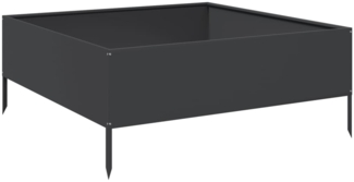 vidaXL Hochbeet Schwarz 100x100x25 cm Stahl 851031