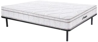 Vente-unique - WOLKENTANZ Mattress and bed base set MetallStoff Schwarz - B 160 cm3,8 cm158 cm x H 24 cm25 cm5 cm x L 200 cm198 cm3,8 cm