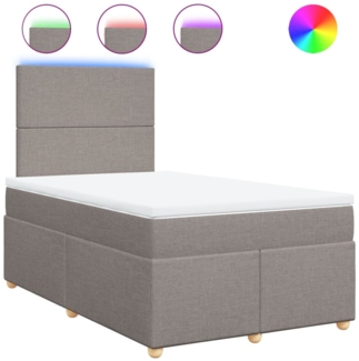 vidaXL Boxspringbett mit Matratze Taupe 120x190 cm Stoff 3293516