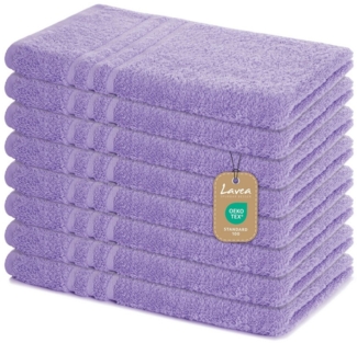 Lavea Handtuch Set Frottierserie Elena, 100% Baumwolle (Set, 8-St), 500 g/m² Frottier, uni & zweifarbig, weich & saugstark, pflegeleicht
