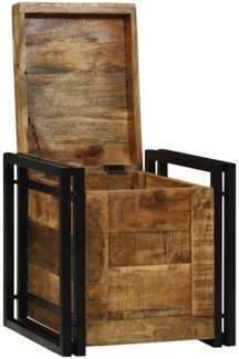 vidaXL Aufbewahrungsbox mit Speicher 40 x 40 x 40 cm Massivholz Mango 4016748