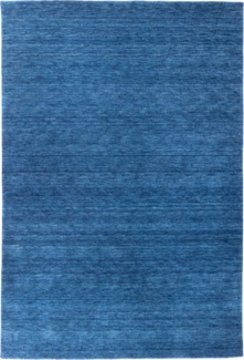 Morgenland Gabbeh Teppich - Uni - rechteckig - 140 x 70 - Blau