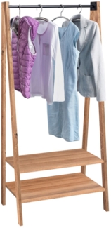 Garderobe KLONA 75x176x55cm inkl. Ablageplatten Wildeiche massiv geölt