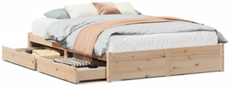 vidaXL Massivholzbett ohne Matratze 120x200 cm Kiefernholz 3301660