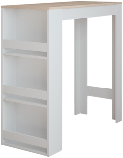 Bartisch Repose Weiß/Sonoma 45 x 110 cm Vicco