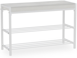 Schuhbank Borneo Weiß 80 x 52 cm Vicco