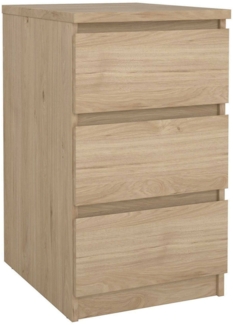 Dmora Kommode Accudino, Mehrzweckkommode, Schlafzimmerkommode, Schrank mit Schubladen, 50x40 h70 cm, helle Eiche