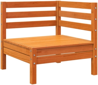 vidaXL Garten-Ecksofa Wachsbraun Massivholz Kiefer 837981