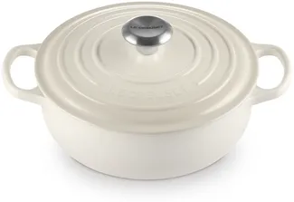 Le Creuset Sauteuse Bräter rund Signature 24 cm Meringue - Creme/Beige - 20 bis 24 cm