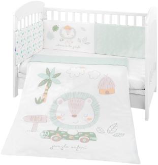 Kikkaboo Bettwäsche 4-teilig Decke 135 x 95 cm Bezug Nestchen Bett 120 x 60 cm grün