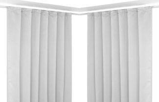 Beautex Verdunkelungsvorhang 2er Set Verdunkelungsgardine mit U-Band, Blackout Vorhang abdunkelnd, Kräuselband (2 St), verdunkelnd