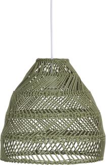 Hängelampe grün Rattan PR Home Maja Outdoor IP44 36cm E27 2,5m mit Stecker