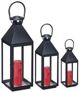 Schwarzes Laternen 3er Set 10034256