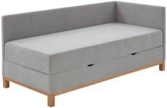 Studioliege Savona / Santos , Stoff , Grau , 97 x 88 x 209 cm