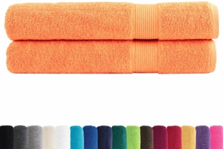 vidaXL Premium-Handtücher SOLUND 2 Stk. Orange 100x200 cm 600 g/m² 137389