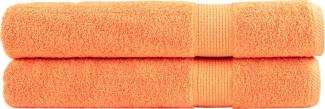 vidaXL Premium-Handtücher SOLUND 2 Stk. Orange 100x200 cm 600 g/m² 137389