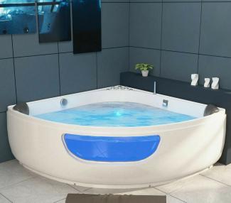 Luxus LED Whirlpool Badewanne SET 135x135cm +Hydrojets Eckwhirlpool Modell 2024 b