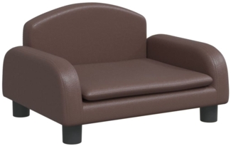 vidaXL Kindersofa Braun 50x40x30 cm Kunstleder 3196376