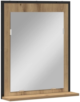 vidaXL Badezimmer Spiegel mit Regal Eiche handwerklich 50 x 12 x 60 cm 862221