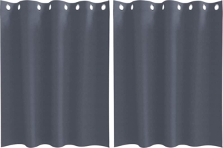 vidaXL Vorhänge mit Vorhängen 2 pcs Anthrazit Polyester 4107338