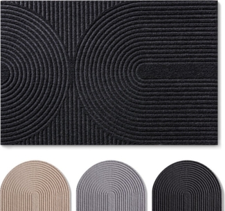 Blumtal Fußmatte rutschfeste Schmutzfangmatte aus langlebigem Polyester, Fußmatte innen/Schmutzfangmatte außen