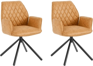 loft24 Esszimmerstuhl Pablo (2er-Set), mit Armlehne