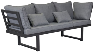 LC Garden Loungesofa »Bondino« Living Multifunktionssofa anthrazit inkl. 2x Ansteckteile