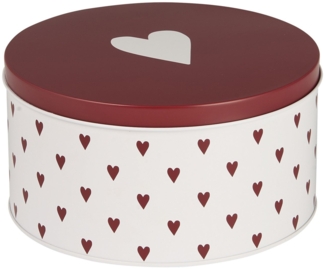 Ib Laursen - Gebäckdose Plätzchendose Weihnachtsgebäckdose Herzen Rund 32972-00