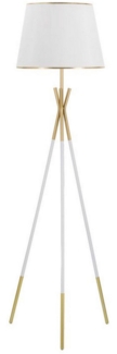 Dmora Stehlampe Murales, Bodenlicht, Lampe, Stehleuchte, 61x61 h154 cm, Weiß und Gold