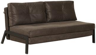 Bronx71 Schlafsofa 2-Sitzer Mikko Eco-Leder anthrazit