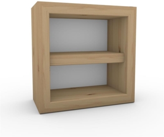 Nachttisch Nachtkommode Nachtkästchen mit Rückwand mit Zwischenboden ohne Füße ohne Türe Fichte