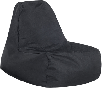 Beliani Sitzsack 'SIESTA', 100 x 61 x 75 cm, Polyester, Schwarz