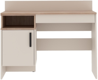 Marmex Möbel Grant 02C Schreibtisch, Schülerschreibtisch, Büroschreibtisch, laminierte Spanplatte, graubeige cashmere+cremona torro, 110x87x55 cm