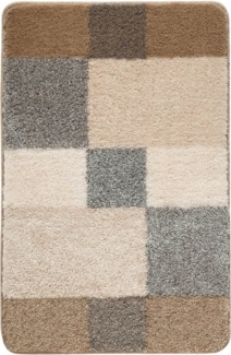 Kleine Wolke Badematte JOANA, B 60 cm, L 90 cm, Taupe, Grau, Höhe 20.0 mm, fußbodenheizungsgeeignet, Polyacryl, rechteckig